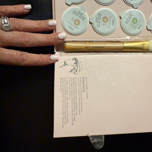 Elegant Pink Floral Skincare Mask by WEI - Picture 3 of 5